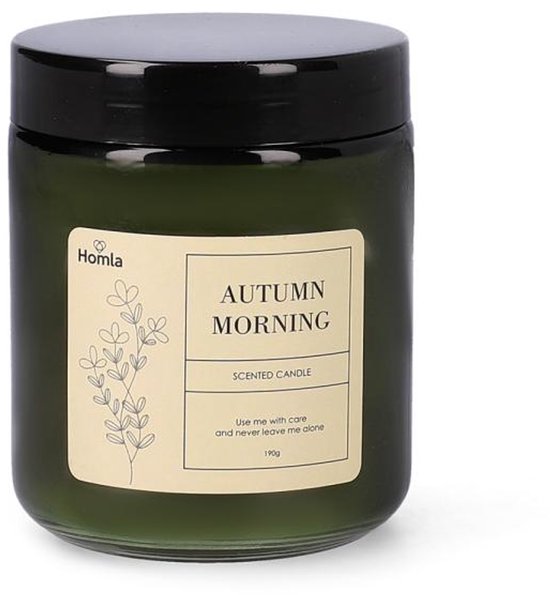 Homla Tofu geurkaars – groene herfstochtendgeur, BASIC-collectie