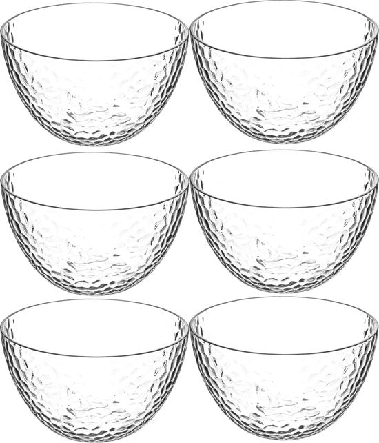Secret de Gourmet kommetjes, set van 6 – transparant kunststof, Ø 14 cm
