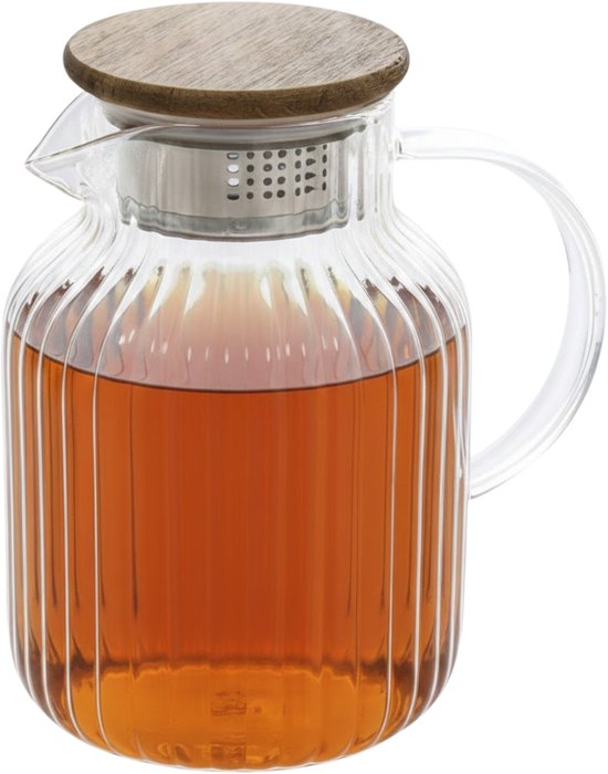Secret de Gourmet glazen theepot met infuser – met deksel, 1,6 liter – foto 2