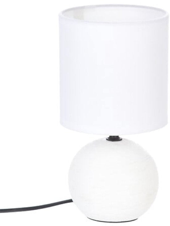 Atmosphera Timéo tafellamp set van 2 – witte gestreepte bollamp, E14, 25 cm – foto 3