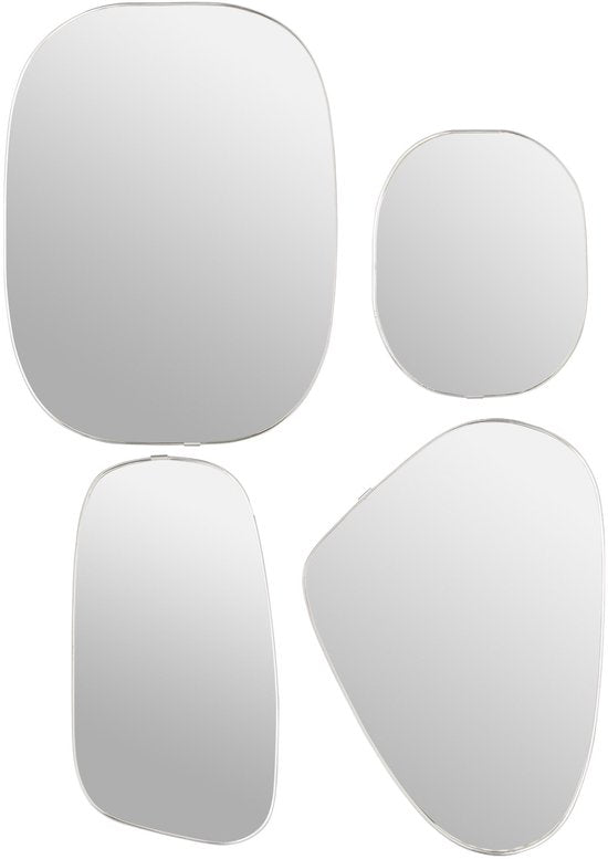 Atmosphera Organic Wall Mirrors - Set of 4 pieces - 30 x 40 cm