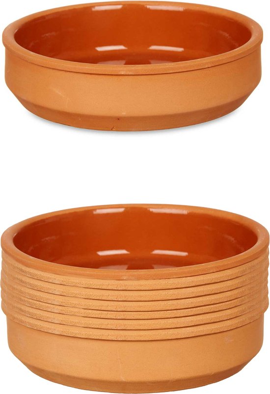 La Dehesa - Tapas / Crème brûlée dishes - 8x pieces - terracotta / brown - 16 x 4 cm - serving dishes - snacks - food