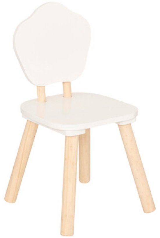 Kindertafel met stoel Douceur Organic – wit, MDF en grenenhout – foto 4