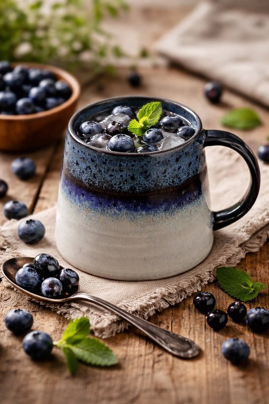 MPLCo Ombres koffiemokken set van 4 – navy blauw en grijs, 400 ml – foto 3