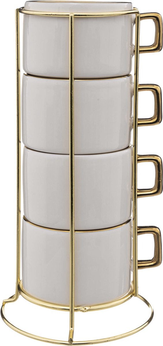 Secret de Gourmet ARYA ceramic cups on a stand, 170 ml, 4 pieces