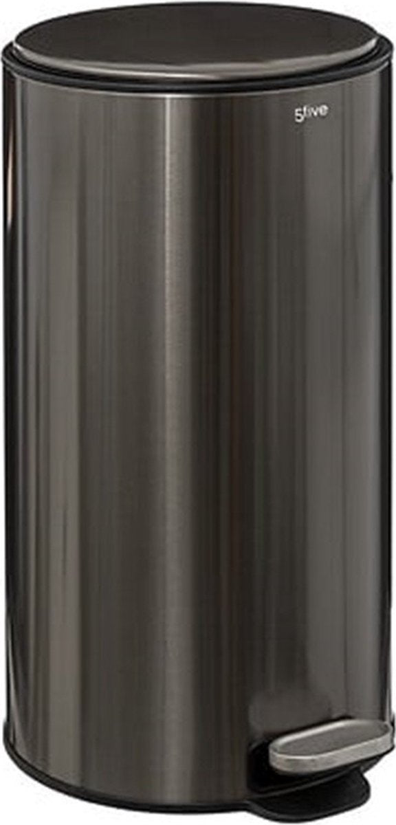 5Five Delta pedaalemmer 30 liter, titanium – soft-close met koolstoffilter