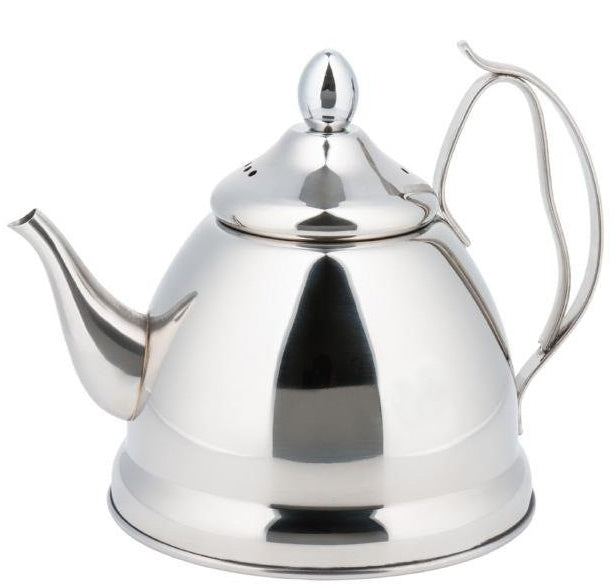 Theepot met filter 1 liter – rvs theekan met binnenfilter voor thee of kruiden