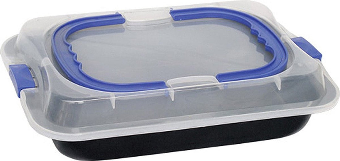 Kinghoff 4197 rechthoekige bakvorm met deksel – 37 x 24,5 x 5,5 cm, zwart – foto 3