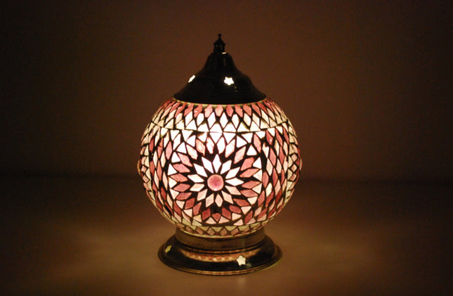 Oriental mosaic table lamp - diameter 15
