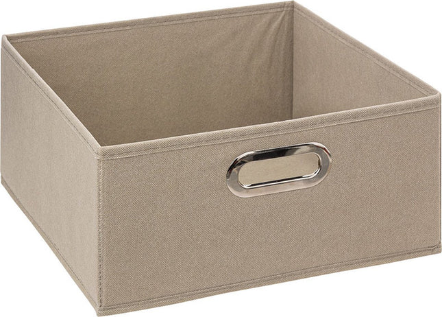 5Five opvouwbare opbergmand beige – 31 x 31 x 15 cm (M)