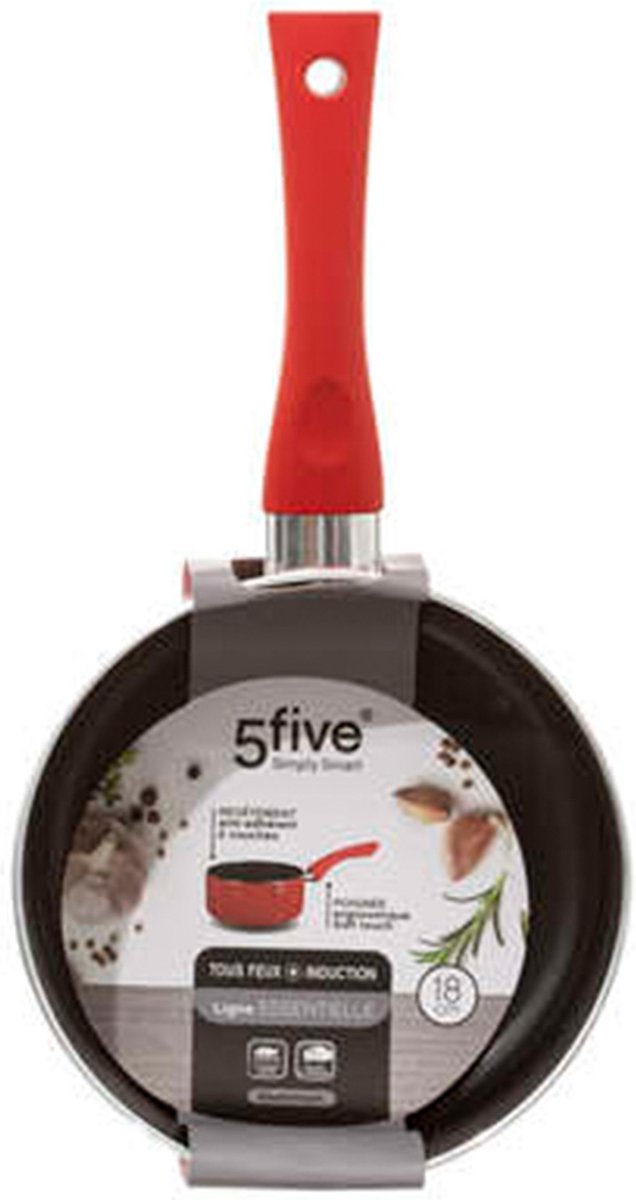 Saucepan - Induction - aluminum - red / black - D18 cm