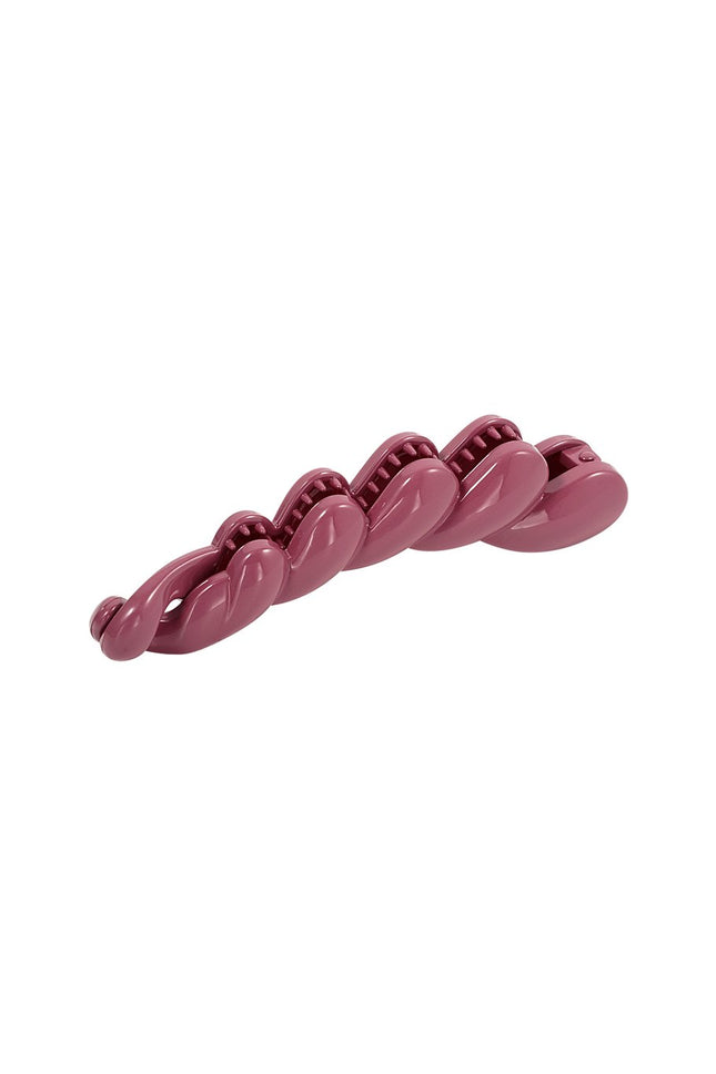 Fuchsia Hair Clip in Braided Design – Trendy Accessory – 12 cm – PC Material
