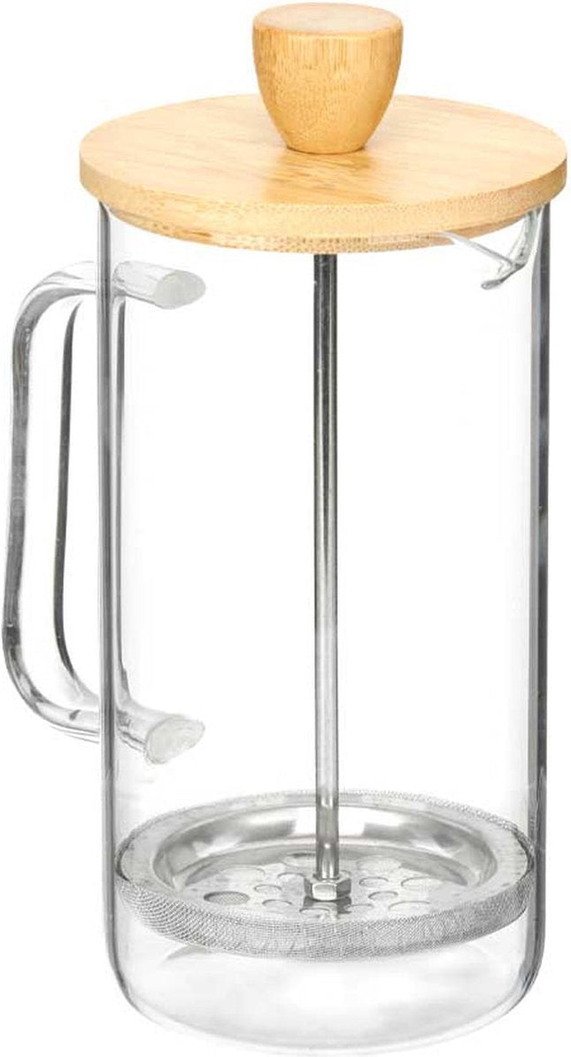 Glazen theepot 600 ml van borosilicaatglas en bamboe – Vivalto