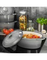 Kinghoff 1521 gietijzeren braadpan Ø 24 cm, 4 liter – grijs emaille – foto 3