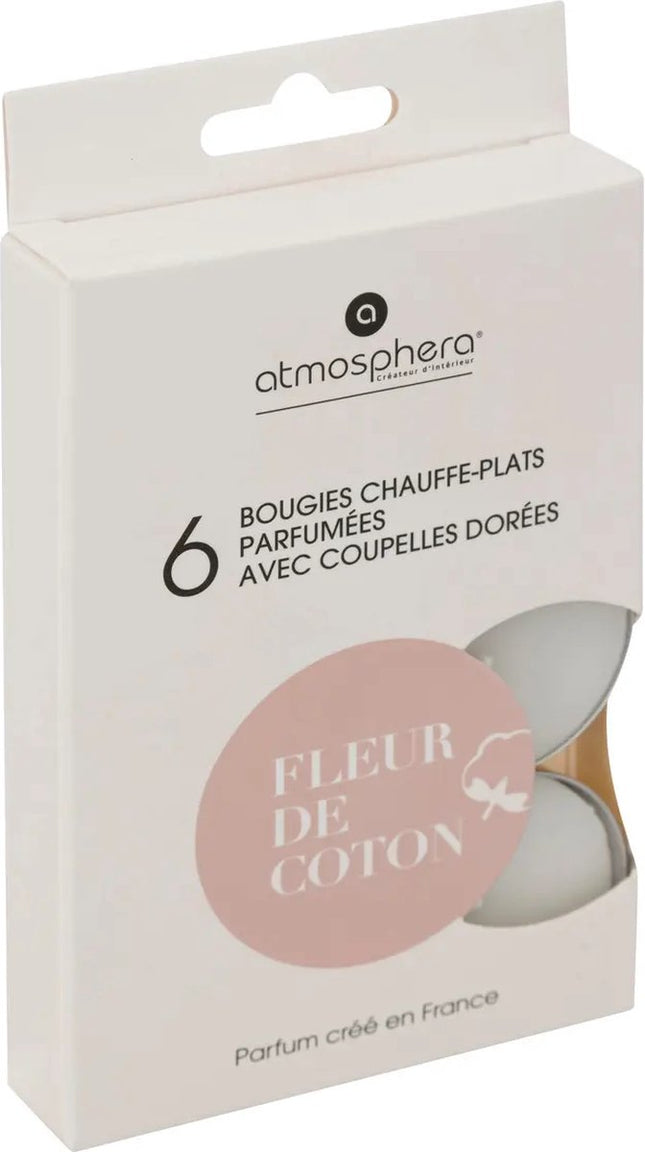 Atmosphera geur waxinelichtjes katoenbloesem – doosje met 6 stuks