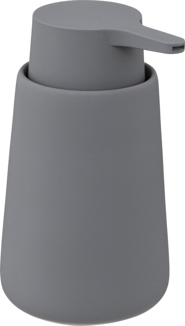 5Five keramiek zeeppompje grijs – zeepdispenser van gres, 250 ml