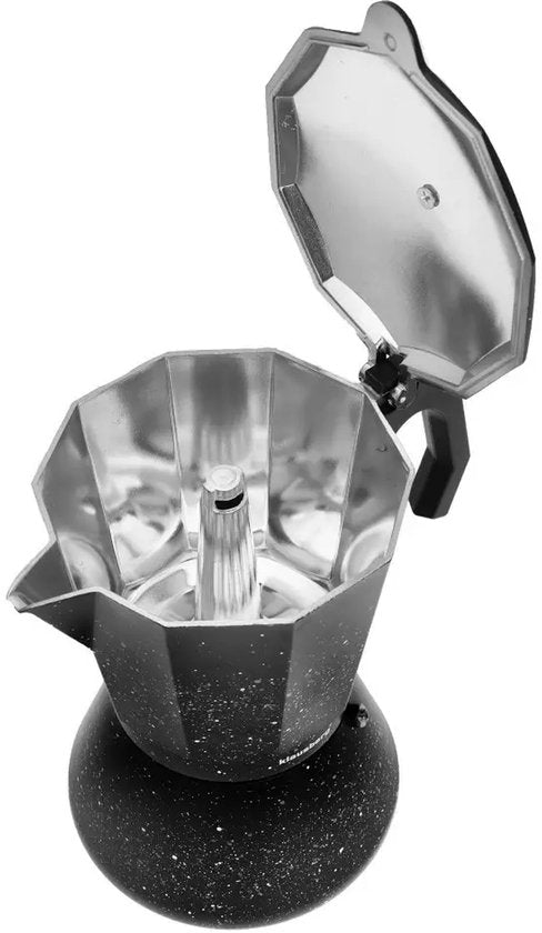 Klausberg KB7161 Machine à expresso - Design Marbre Noir (12 Tasses) - Compatible toutes sources de chaleur