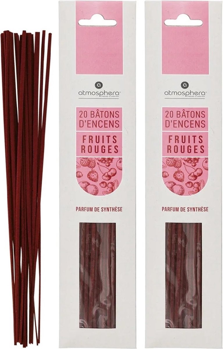 Atmosphera Wierook stokjes in fruit mix geur - voordeelpak - 40x stokjes - 25 cm - Ontspannend - Kalmerend