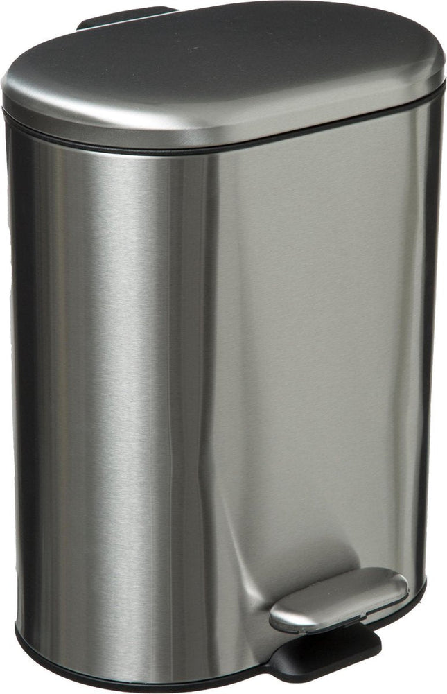 5Five afvalemmer Soft Case 6 l inox – pedaalemmer met gedempte sluiting