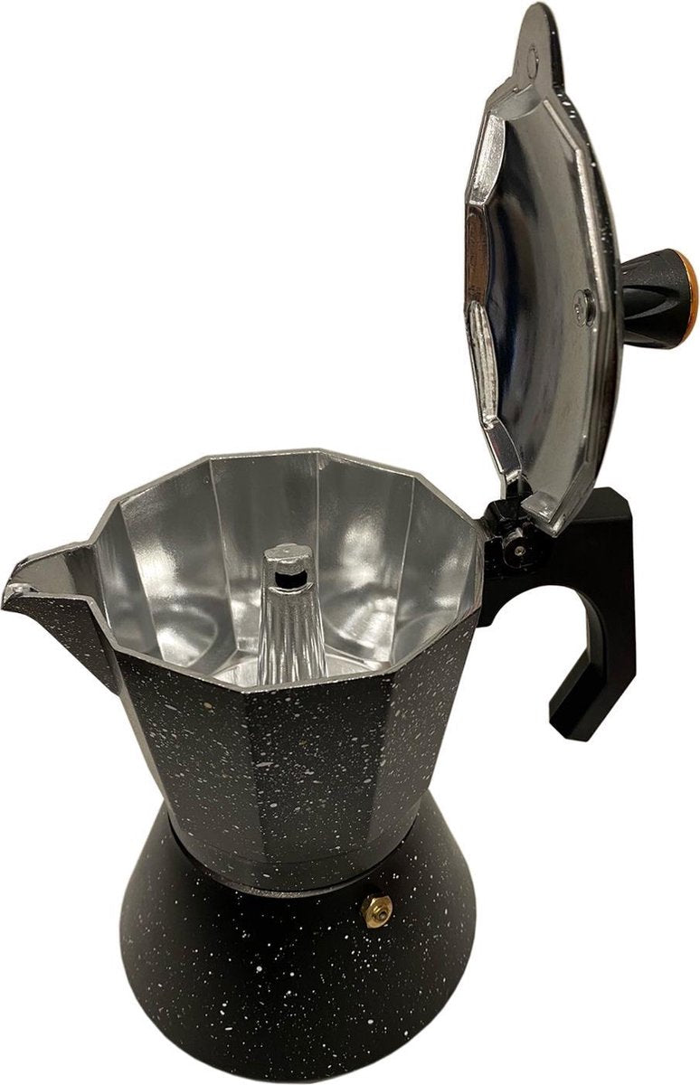 Rosenberg espresso maker aluminium – percolator 12 kops, zwart – foto 2