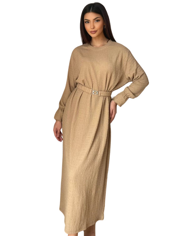 Alina dress – damesjurk in zwart, beige, gebroken wit of lime – foto 2