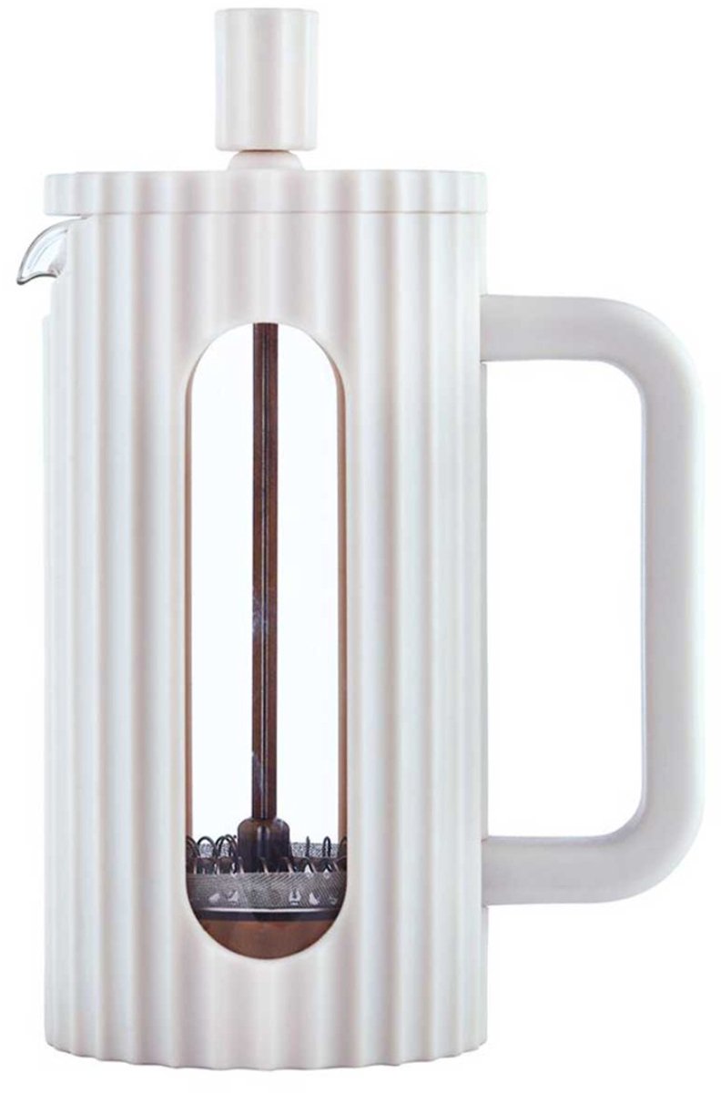 Klausberg KB-7743 french press 350 ml – cafetière voor koffie en thee, wit
