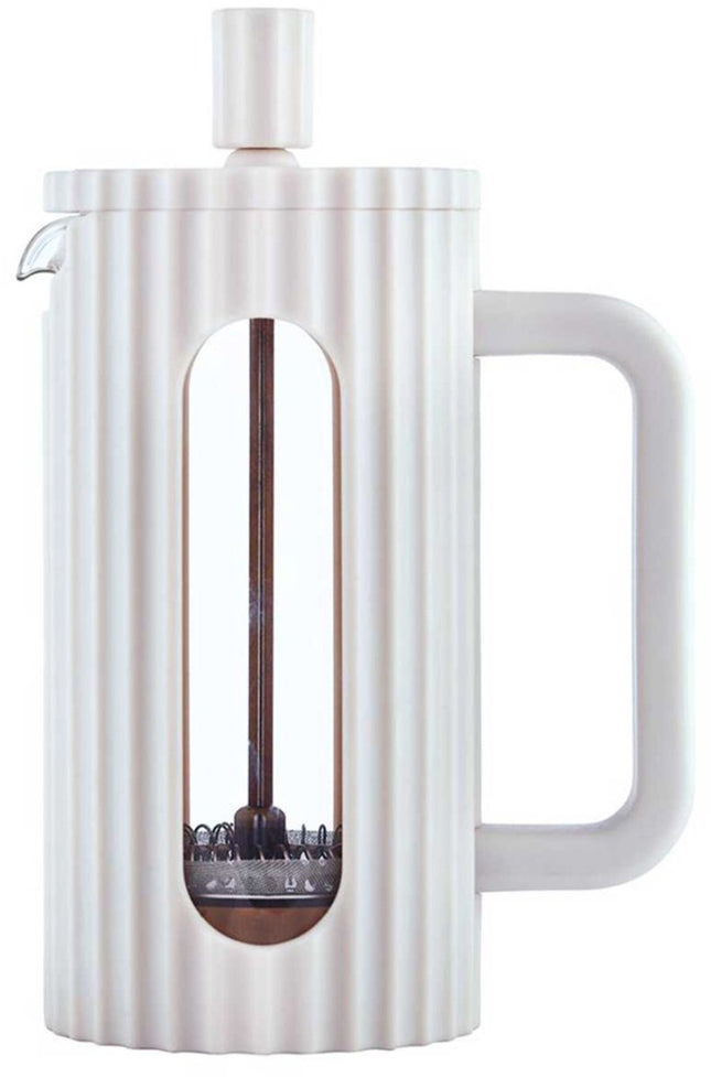 Klausberg KB-7743 french press 350 ml – cafetière voor koffie en thee, wit