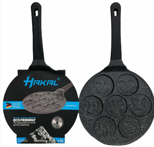 Pancake pan met 7 emoji-vormen – American pancakes en eieren, ook inductie – foto 2