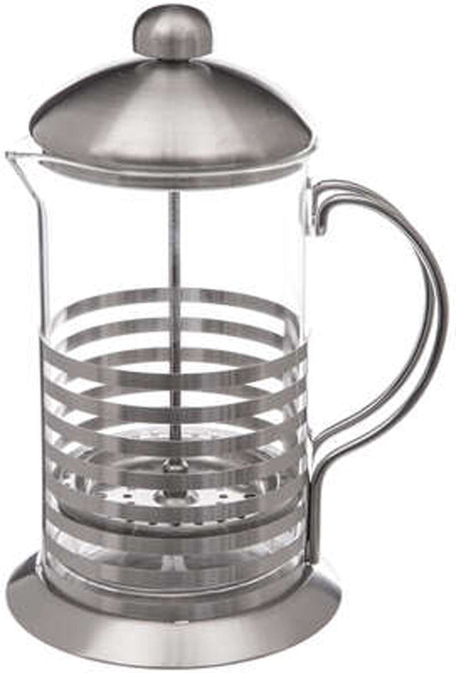 Cafetière à piston 5Five - presse-café - 800 ml - verre / inox - Cafetière pour café frais - 16 x 12 x 22 cm