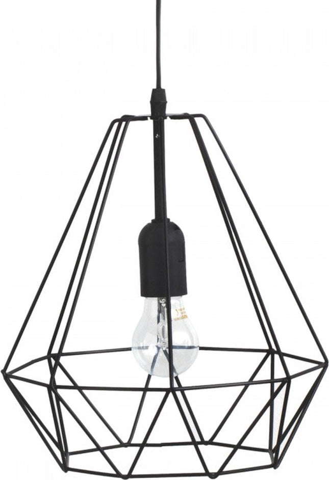 Atmosphera hanglamp Drim – zwarte metalen draadlamp, Ø 25 cm, E27