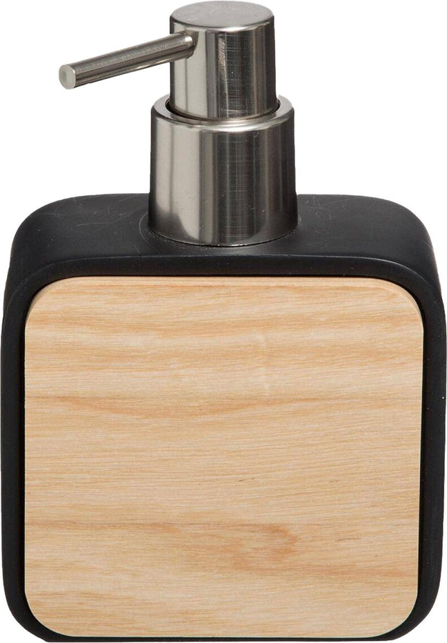 5Five zeepdispenser van polystone – zwart zeeppompje, 200 ml