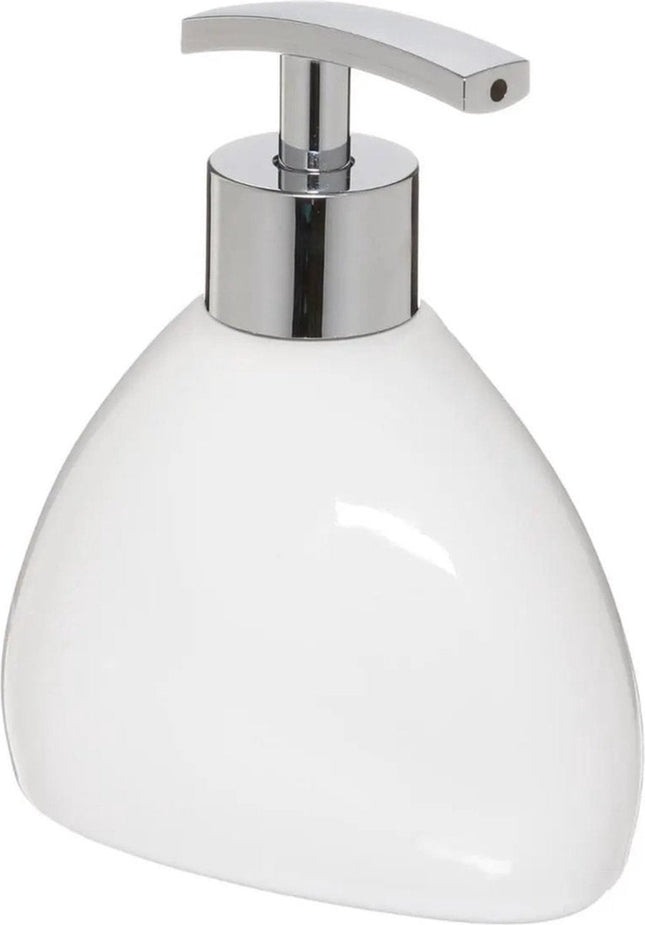 5Five toiletborstel met houder en zeeppompje 300 ml – wit keramiek – foto 2