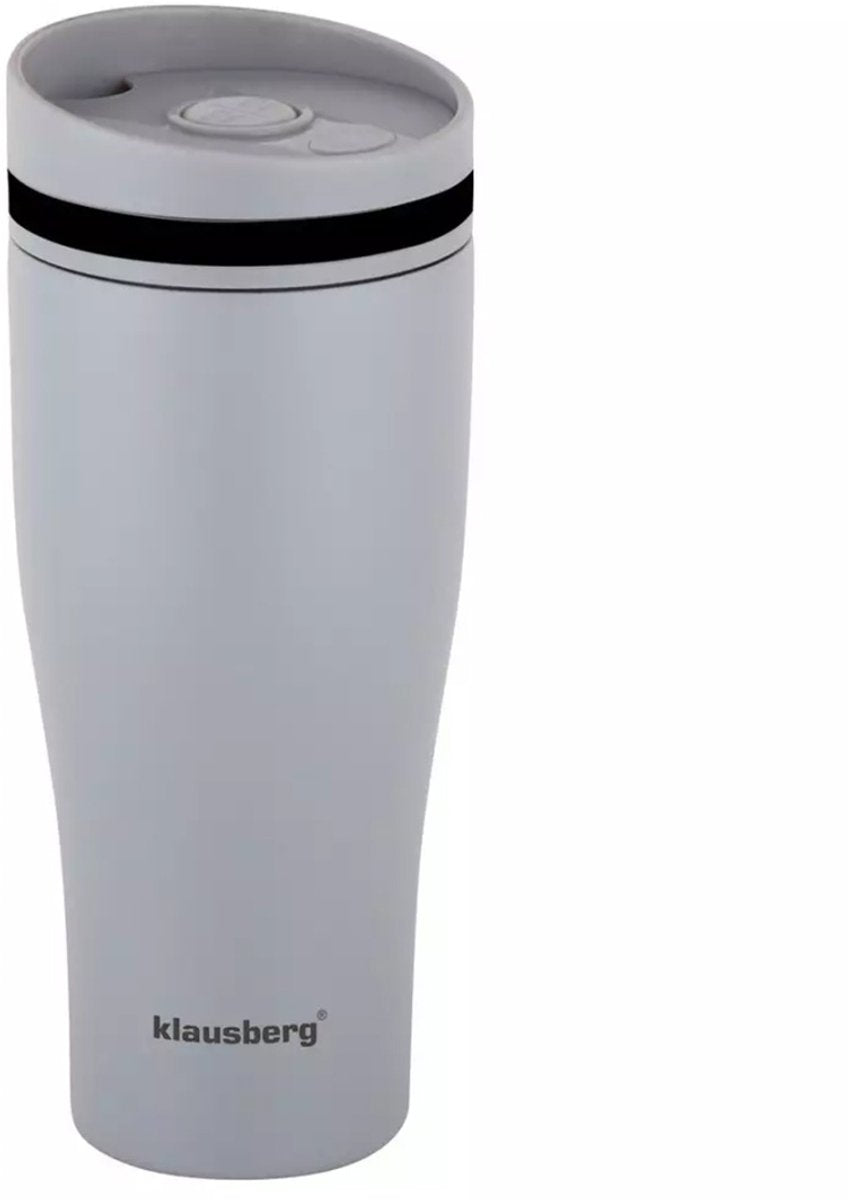 Klausberg thermosbeker 380 ml met kliktuit – rvs, dubbelwandig, KB-7618