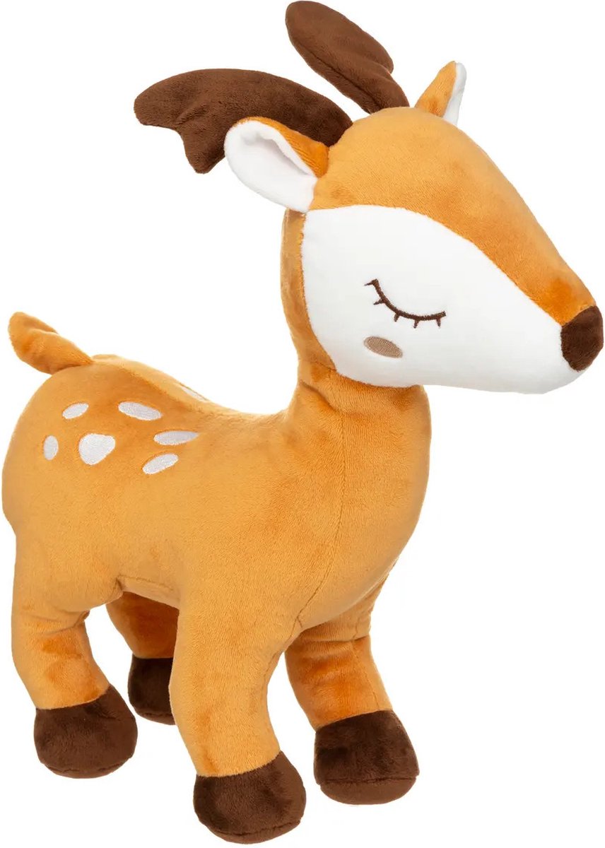 Atmosphera knuffeldier hertje Mikai – zacht pluche, lichtbruin, 35 cm