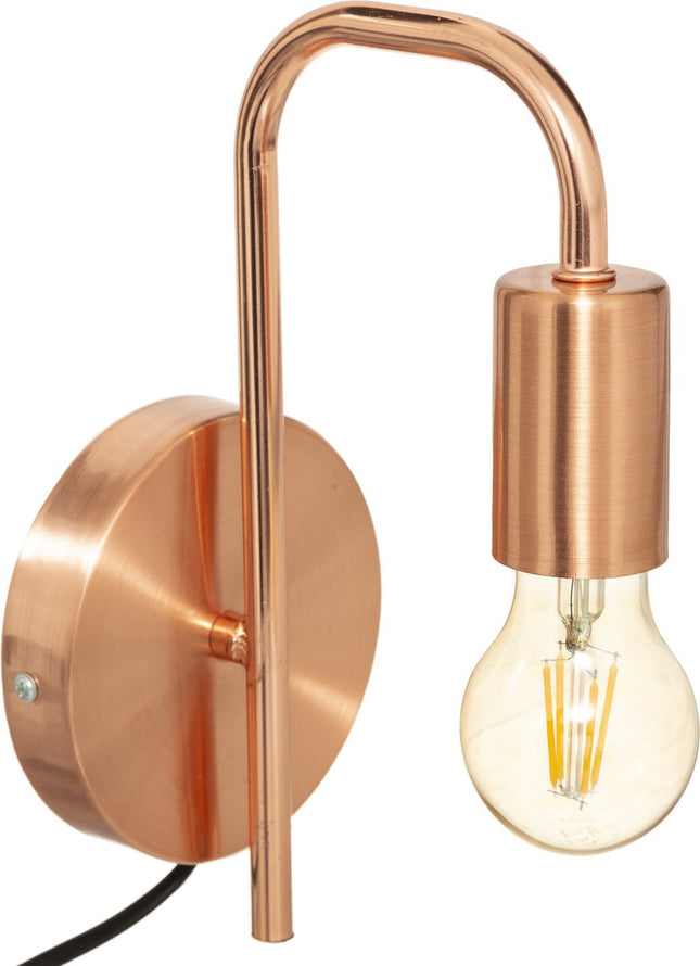 Atmosphera wandlamp koper – metalen wandlampje met E27-fitting, H 25 cm