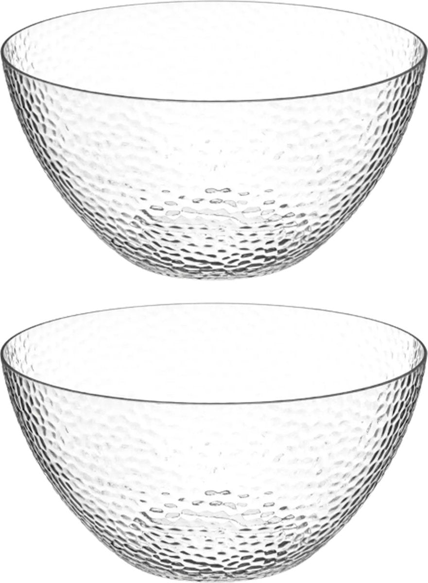 Secret de Gourmet slakom / serveerschaal kunststof – Ø 25 cm, set van 2
