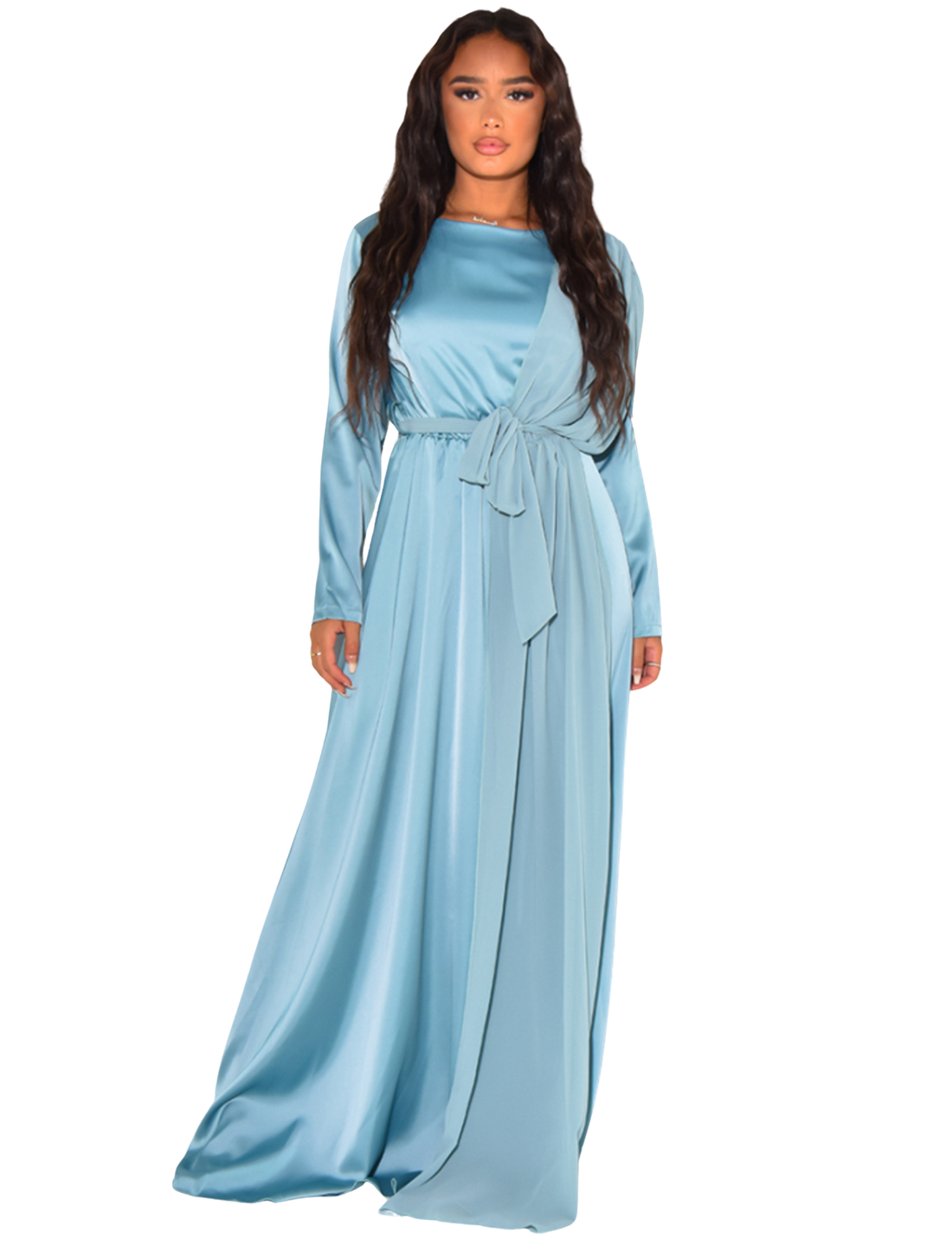 Emilia Dress – damesjurk in zwart, beige of turquoise, maat S tot L – foto 2