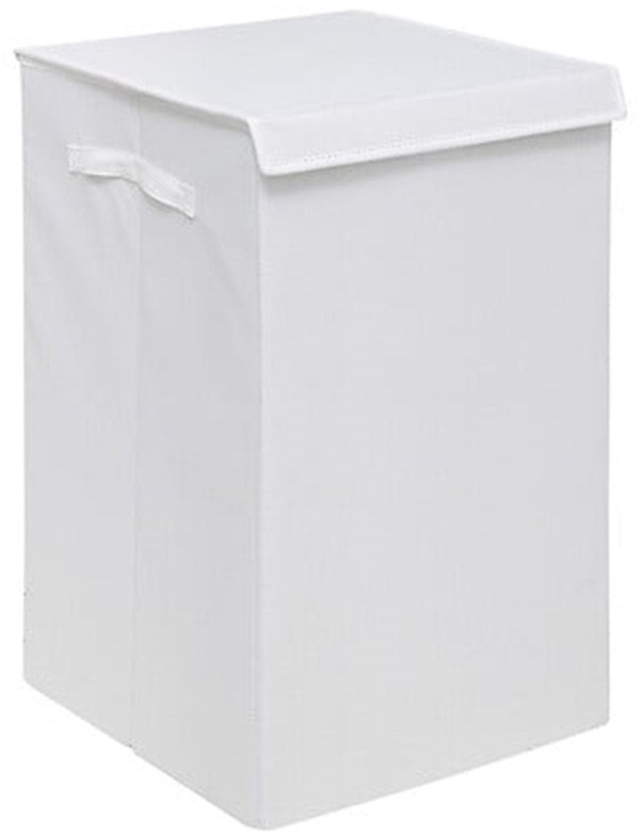 5Five Eureka sorteerwasmand wit – 74 liter, 2 vakken en afsluitbare klep