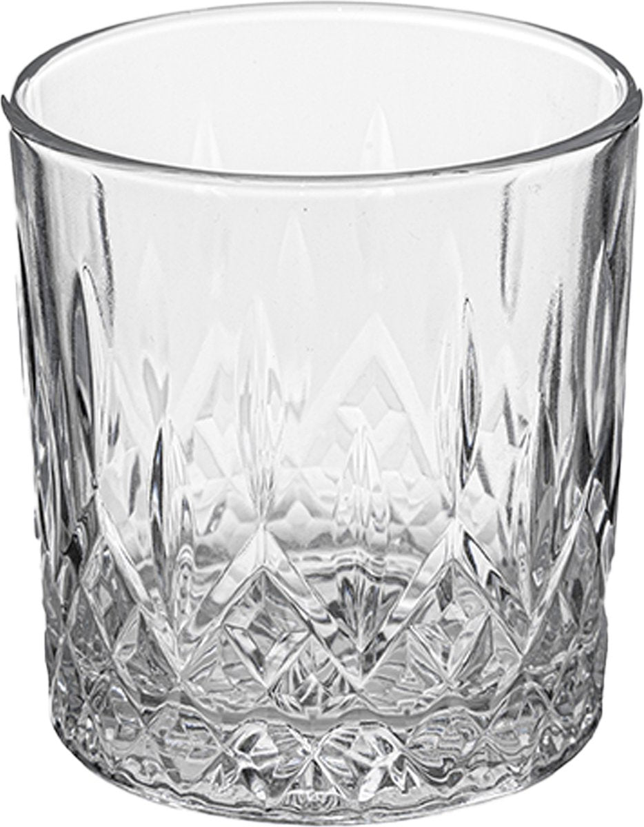 Secret de Gourmet drinkglazen Paris, set van 4 – 240 ml, glas met reliëf
