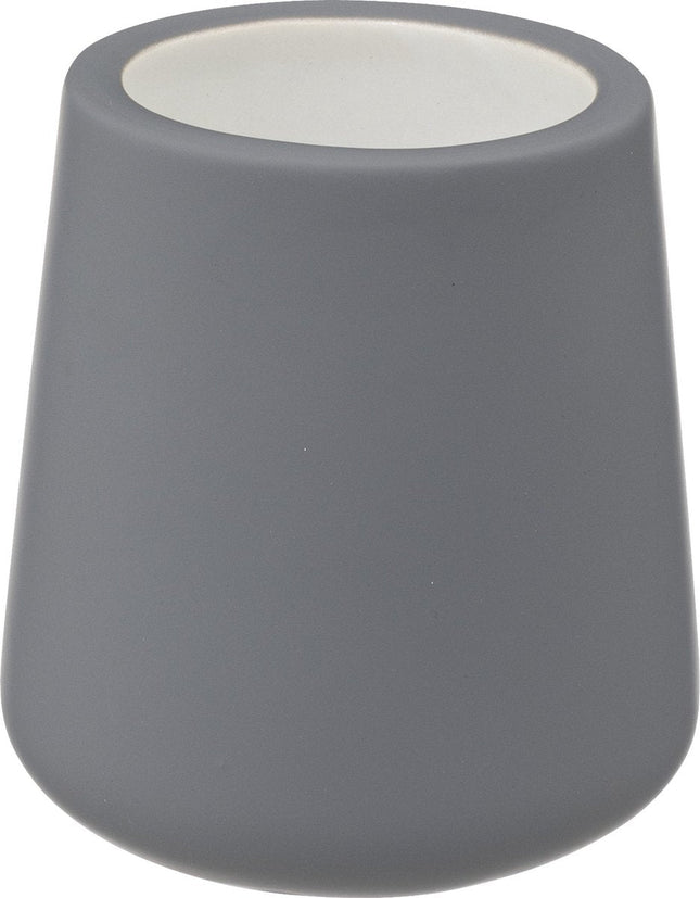 5Five toiletborstel met houder – grijs zandsteen, rond, 39 cm – foto 2