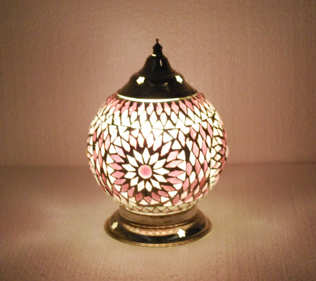 Oriental mosaic table lamp - diameter 15