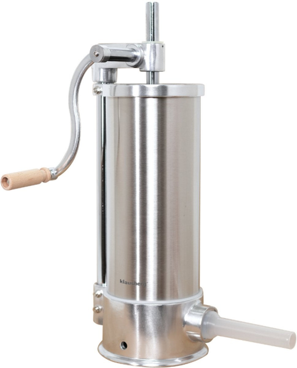 Klausberg KB-7927 Vertical Sausage Stuffer | 5 kg Capacity | Stainless Steel | Professional | Includes 6 Funnels | Meat Filler