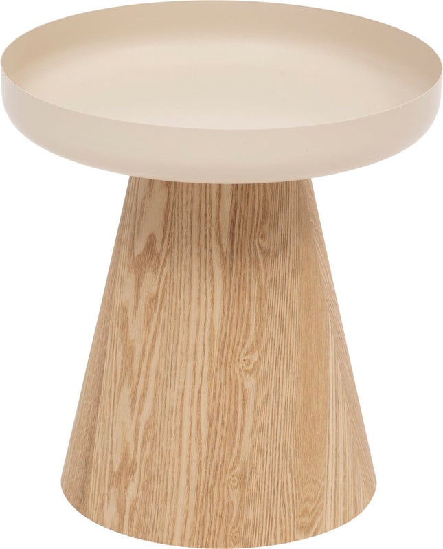 Atmosphera Hercyna salontafel rond – beige houtlook, Ø 40 x 42 cm