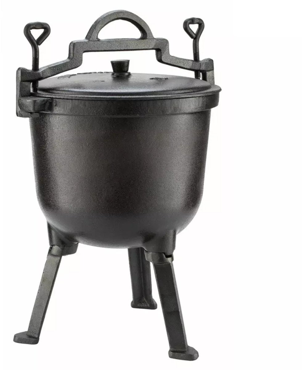 Kinghoff KH-2232 gietijzeren jachtketel 8 liter – drie poten, schroefdeksel