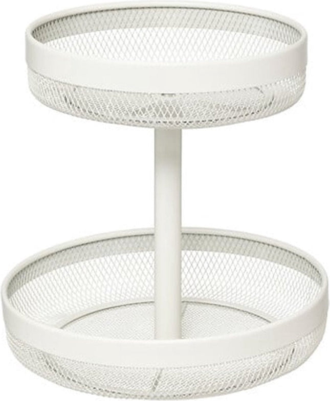 5Five fruitschaal Mayaj – fruitmand met 2 lagen, beige staal, Ø 30 cm