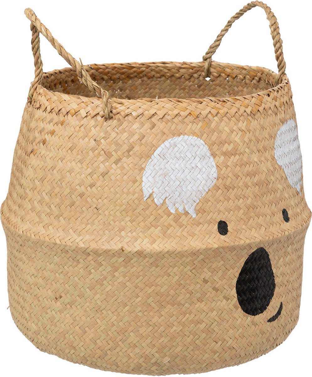 Atmosphera Kids Opbergmand Koala uit riet Ø37 x 38 cm - Beige