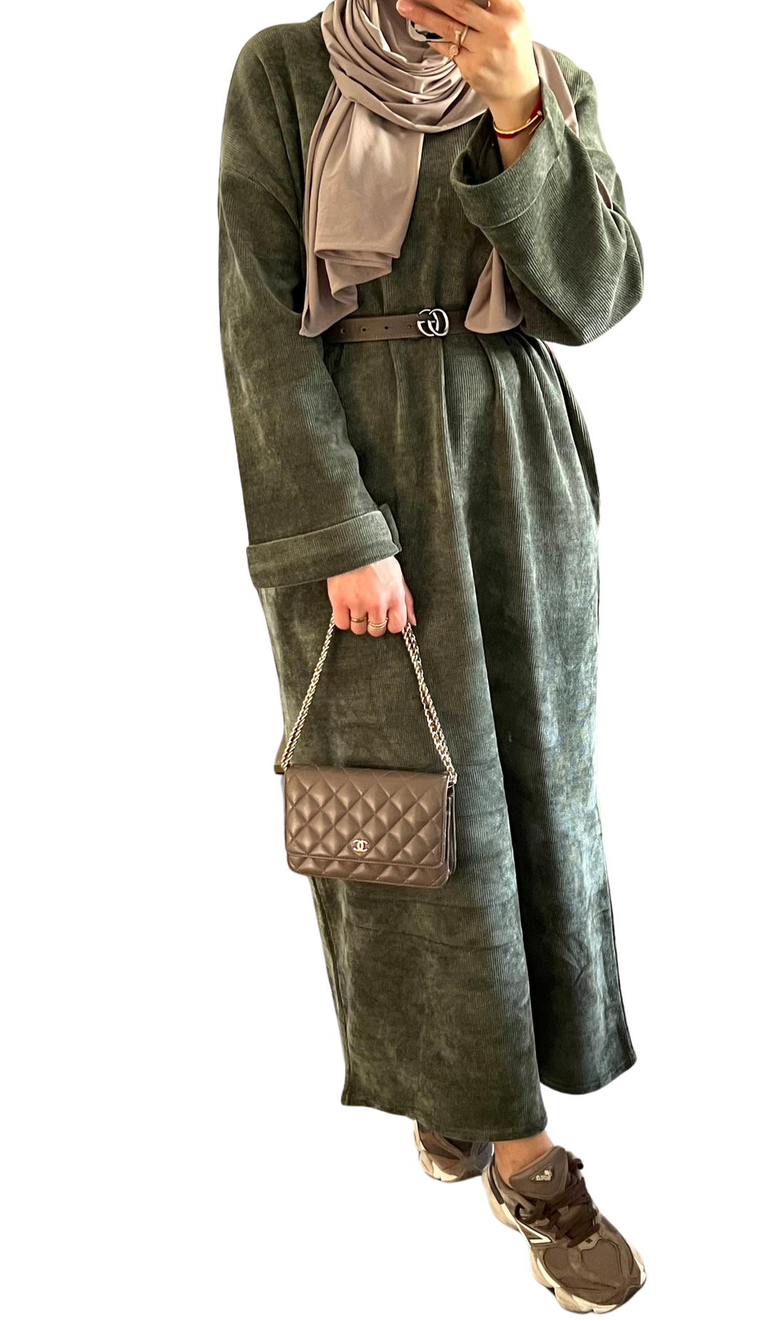 Maya Dress – oversized geribbelde jurk met zakken, tot maat XL – foto 11