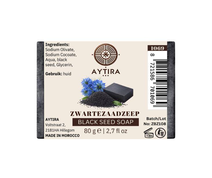 Aytira zwartezaadzeep 80 g – milde black seed zeep met glycerine