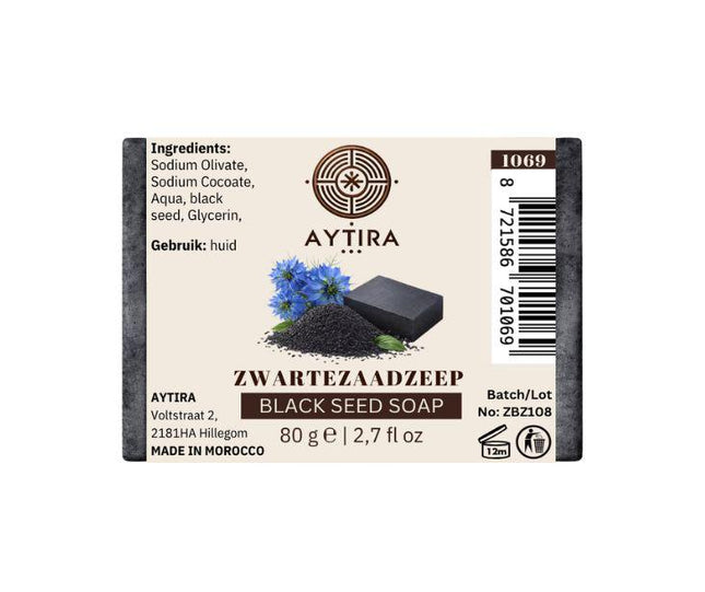 Aytira zwartezaadzeep 80 g – milde black seed zeep met glycerine