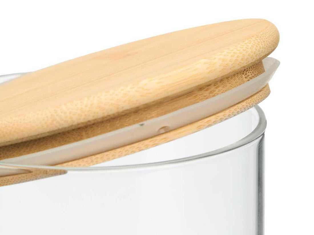 Vivalto glazen bewaarpot 800 ml – luchtdicht met bamboe deksel